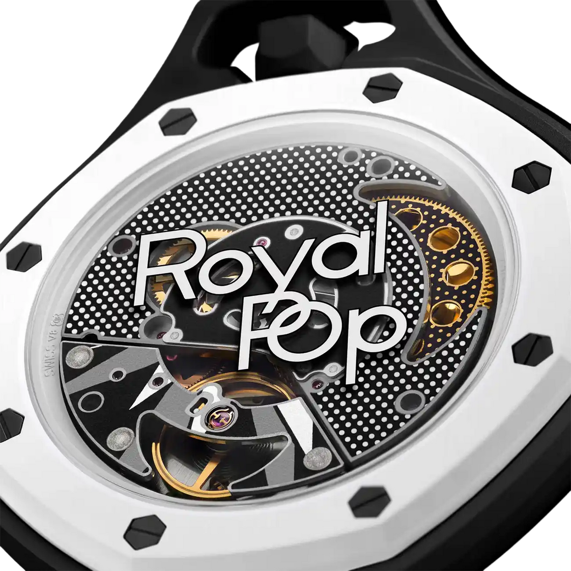 Swatch Audemars Piguet Royal Pop Collection Pocket Watch Ocho Negro